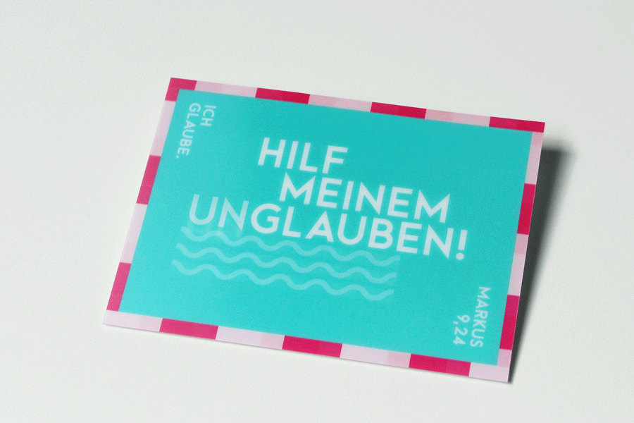 Lentikular-Postkarte zur Jahreslosung 2020 Animation
